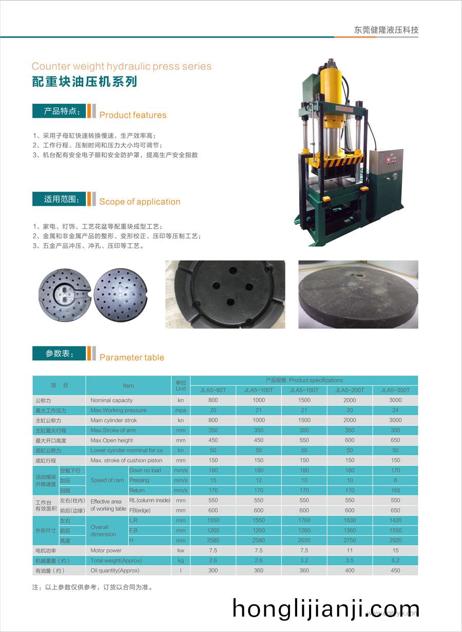 配(pei)重塊(kuai)油壓機